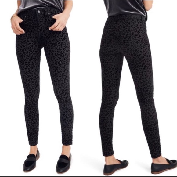 NWT Madewell Leopard Print Skinny Jeans - Picture 1 of 9